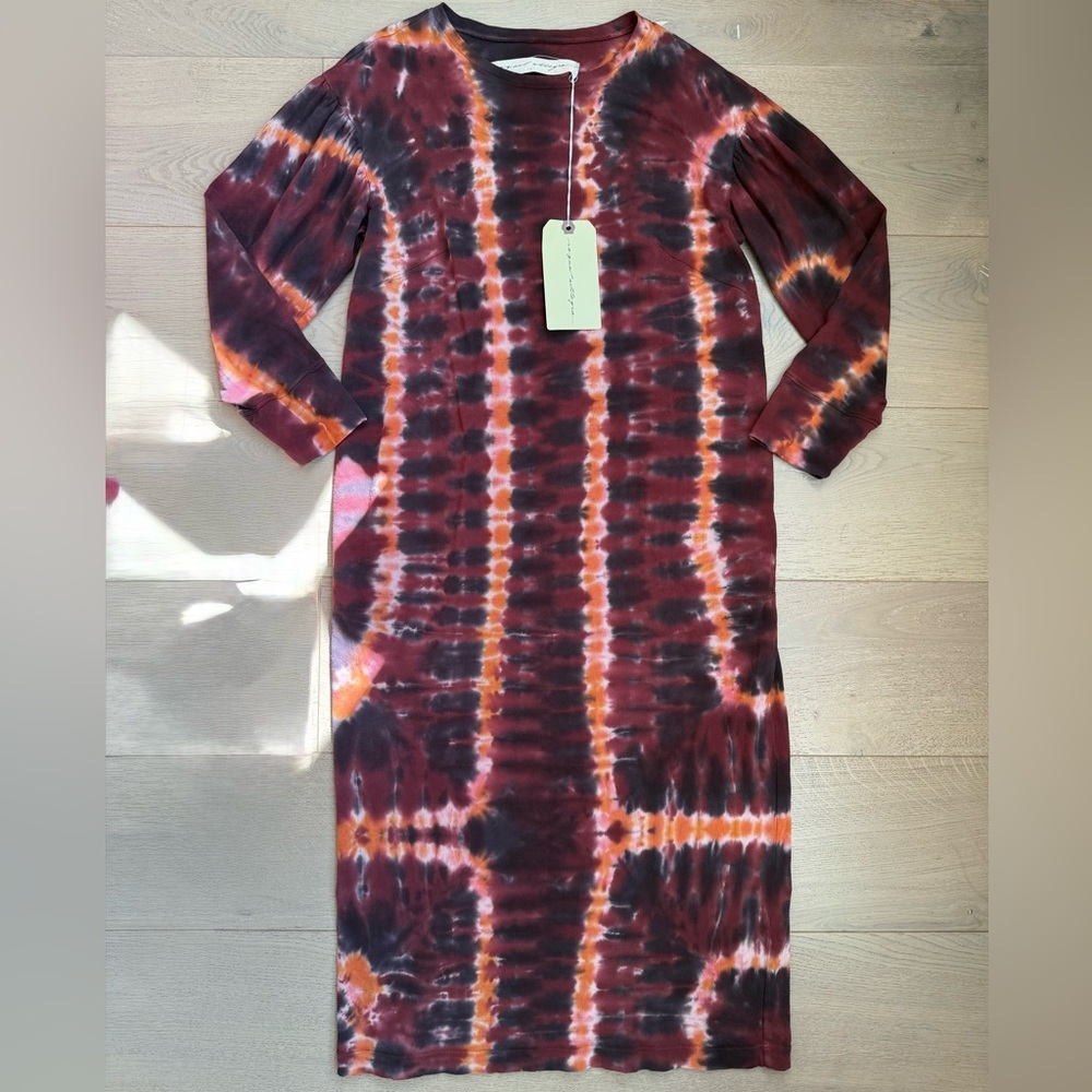 NWT Raquel Allegra Simone Sleeve Dress in Red Hills - Picture 2 of 5
